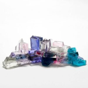 Handmade Glass Sculpture of a Rocky Outcrop
